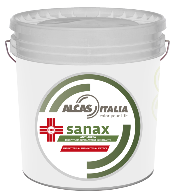 ALCAS SANAX ANTIMUFFA IDROPITTURA ANTIBATTERICO ASETTICO DA 5 E 15 LITRI