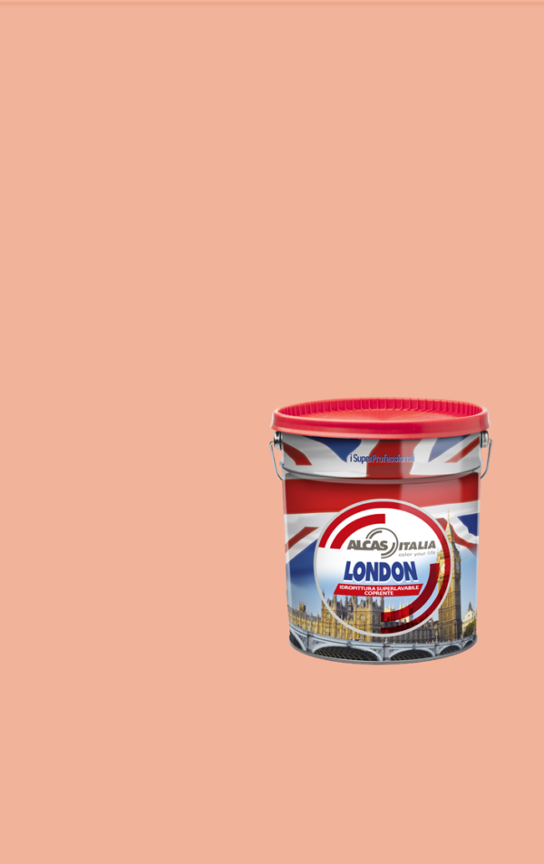 ALCAS LONDON PITTURA SUPER LAVABILE OTTIMO POTERE COPRENTE 1L 5L 14L Fiori di pesco