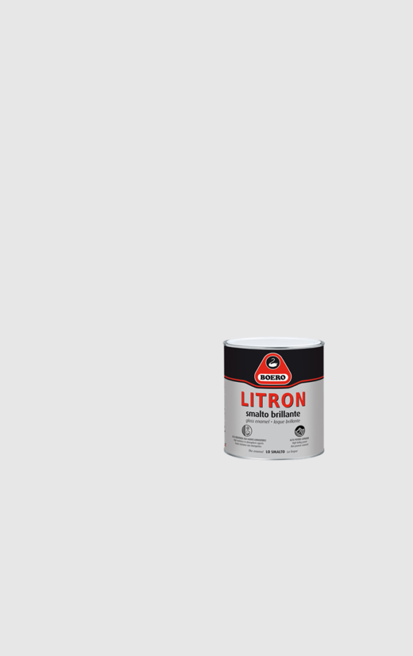 BOERO LITRON vernice pittura smalto brillante superiore pronto all’uso colore Grigio artico