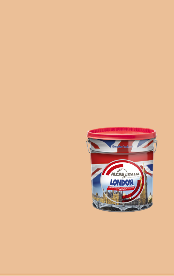 ALCAS LONDON PITTURA SUPER LAVABILE OTTIMO POTERE COPRENTE 1L 5L 14L Ororosso