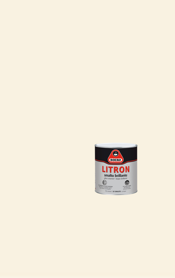 BOERO LITRON vernice pittura smalto brillante superiore pronto all’uso colore Bianco Dover