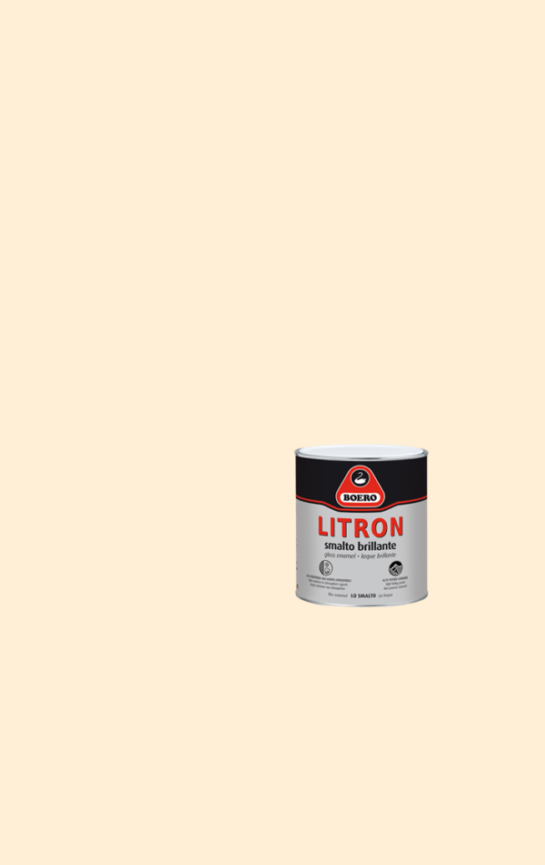 BOERO LITRON vernice pittura smalto brillante superiore pronto all’uso colore Avorio antico