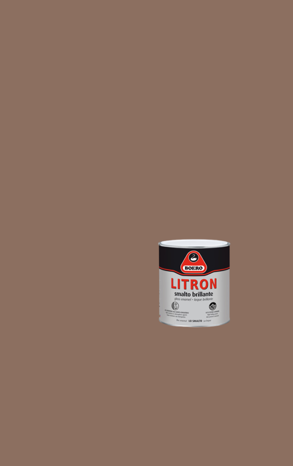 BOERO LITRON vernice pittura smalto brillante superiore pronto all’uso colore Cuoio