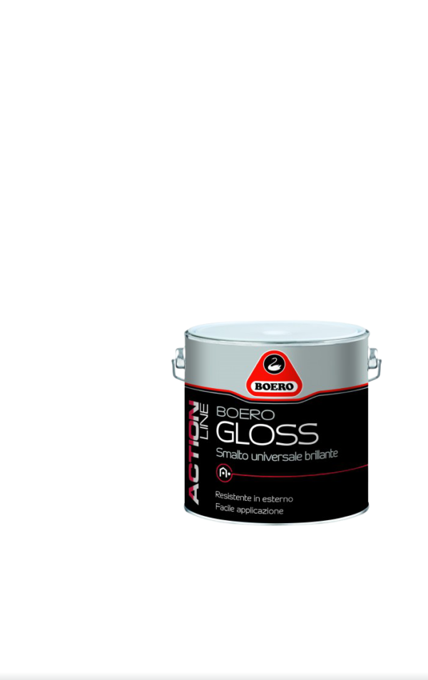 BOERO GLOSS – 0.5 Lt , 2 Lt – SMALTO UNIVERSALE BRILLANTE AL SOLVENTE Bianco