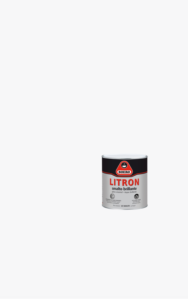 BOERO LITRON vernice pittura smalto brillante superiore pronto all’uso colore Bianco ghiaccio