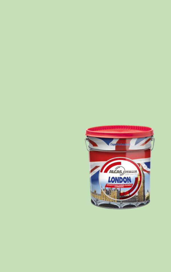 ALCAS LONDON PITTURA SUPER LAVABILE OTTIMO POTERE COPRENTE 1L 5L 14L Verde fresco