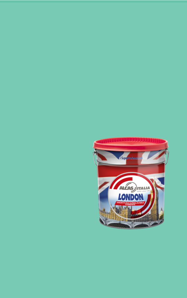 ALCAS LONDON PITTURA SUPER LAVABILE OTTIMO POTERE COPRENTE 1L 5L 14L Verdeacqua