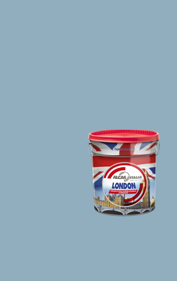 ALCAS LONDON PITTURA SUPER LAVABILE OTTIMO POTERE COPRENTE 1L 5L 14L Cielo di Londra