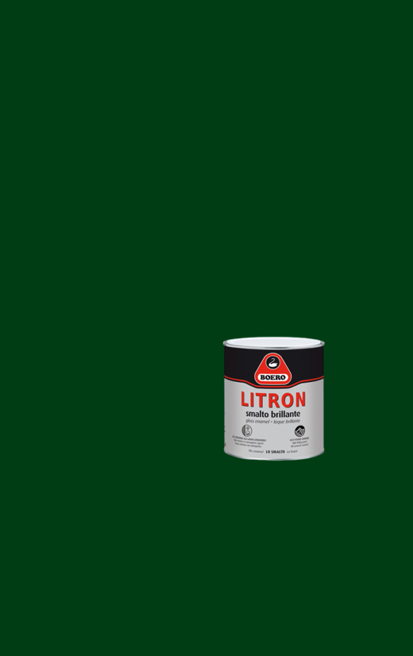 BOERO LITRON vernice pittura smalto brillante superiore pronto all’uso colore Verde imperiale