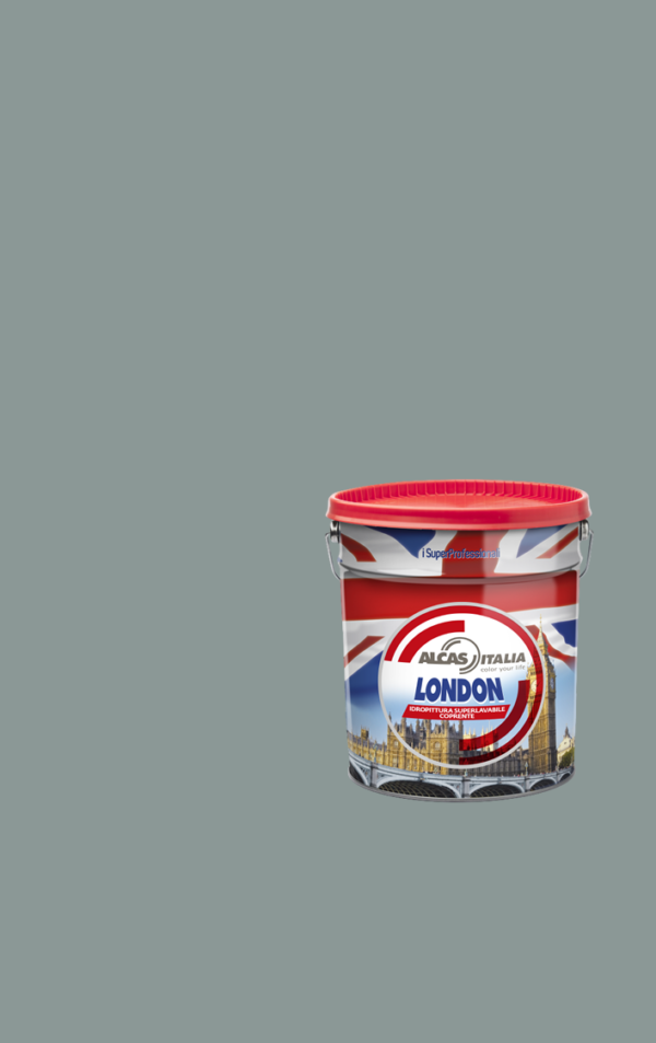 ALCAS LONDON PITTURA SUPER LAVABILE OTTIMO POTERE COPRENTE 1L 5L 14L Grigio ardesia