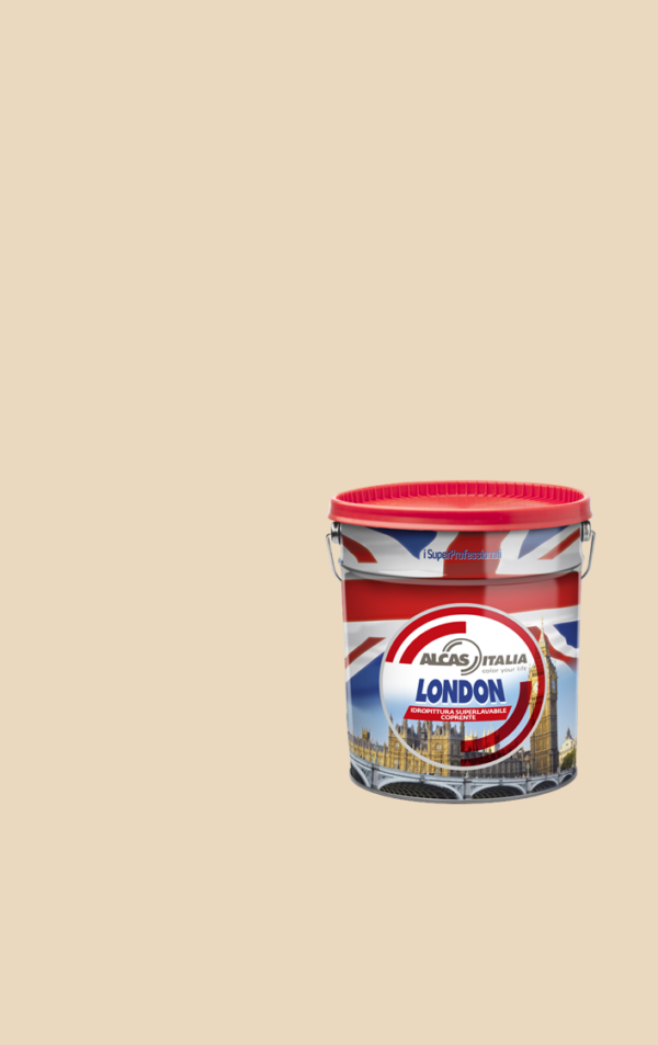 ALCAS LONDON PITTURA SUPER LAVABILE OTTIMO POTERE COPRENTE 1L 5L 14L Bianco panna