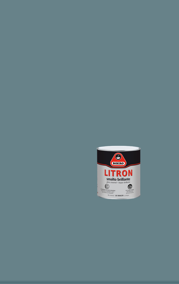 BOERO LITRON vernice pittura smalto brillante superiore pronto all’uso colore Grigio Londra