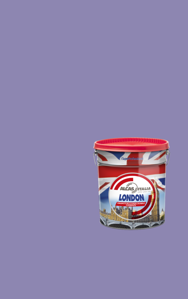 ALCAS LONDON PITTURA SUPER LAVABILE OTTIMO POTERE COPRENTE 1L 5L 14L Violetta