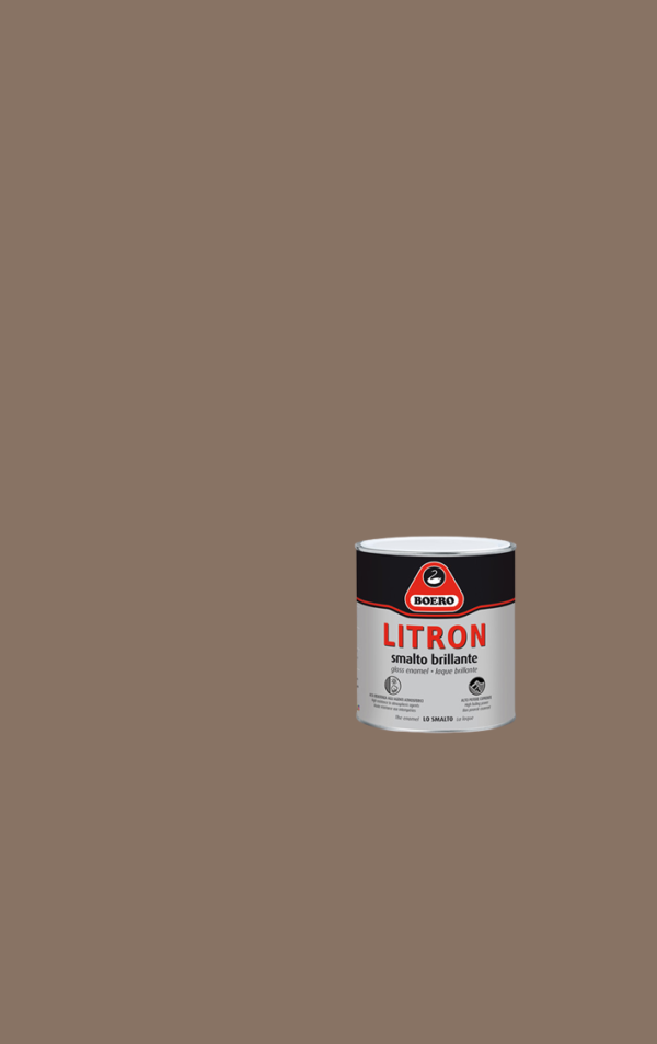 BOERO LITRON vernice pittura smalto brillante superiore pronto all’uso colore Grigio acciaio