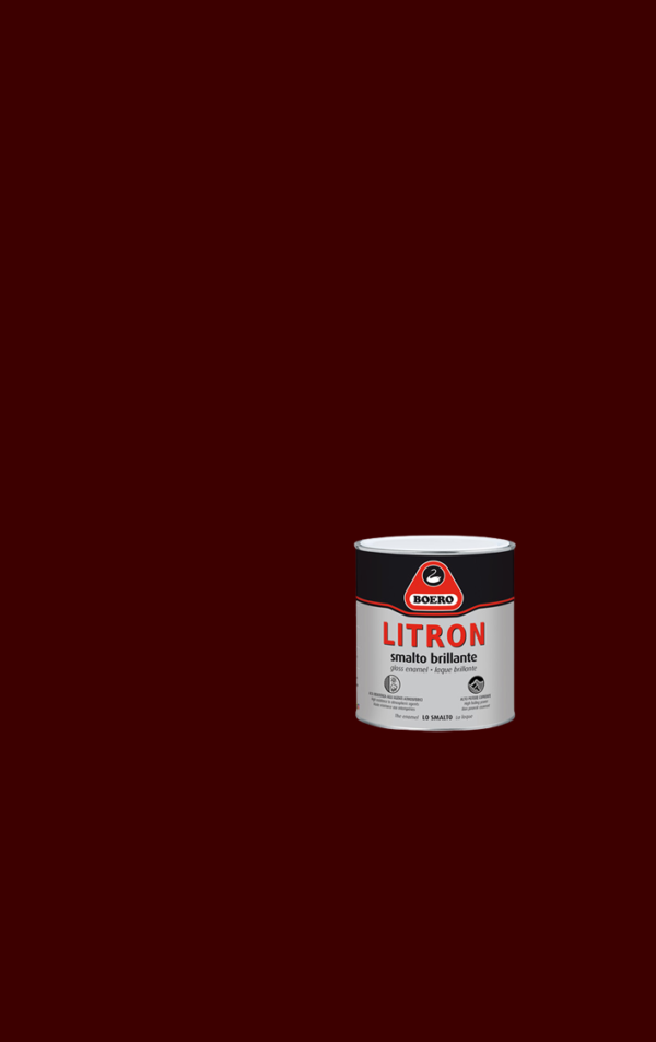 BOERO LITRON vernice pittura smalto brillante superiore pronto all’uso colore Marrone scuro