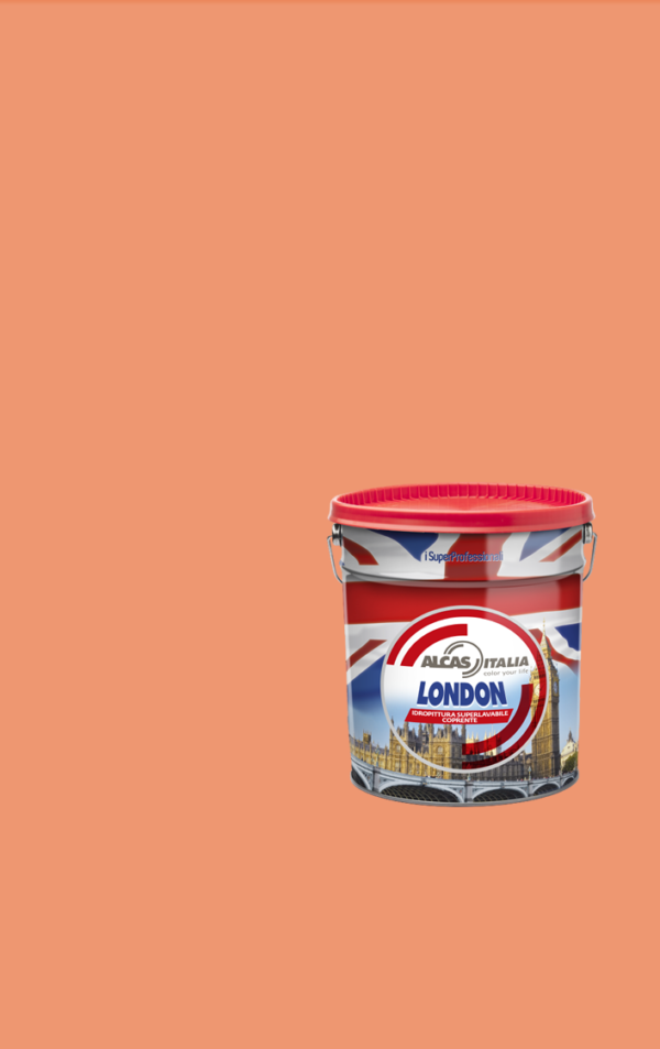 ALCAS LONDON PITTURA SUPER LAVABILE OTTIMO POTERE COPRENTE 1L 5L 14L Salmone