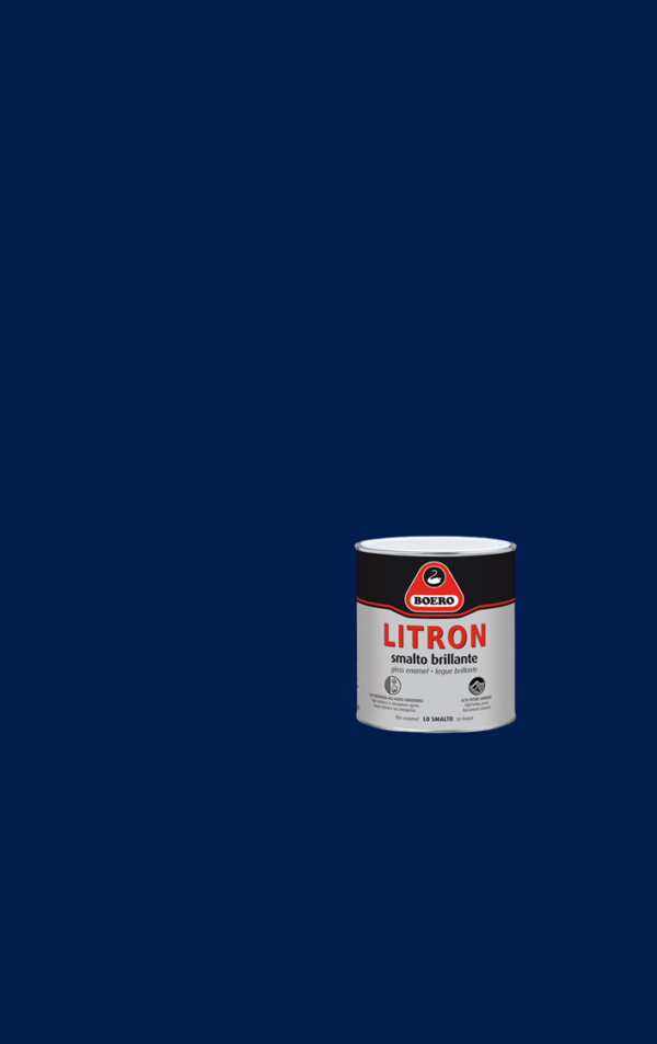 BOERO LITRON vernice pittura smalto brillante superiore pronto all’uso colore Navy blue