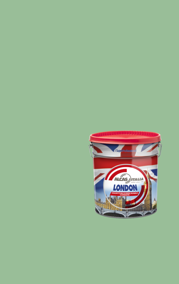 ALCAS LONDON PITTURA SUPER LAVABILE OTTIMO POTERE COPRENTE 1L 5L 14L Verde felce