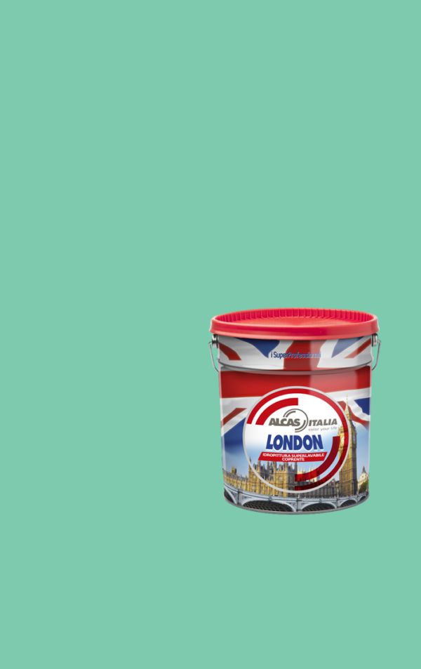 ALCAS LONDON PITTURA SUPER LAVABILE OTTIMO POTERE COPRENTE 1L 5L 14L Menta piperita