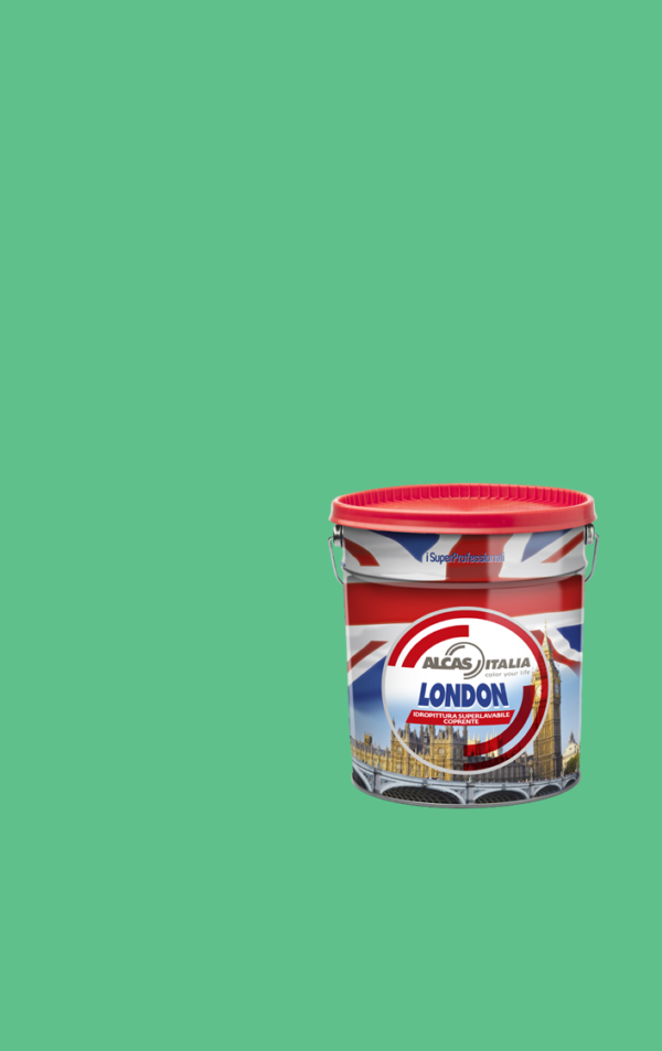 ALCAS LONDON PITTURA SUPER LAVABILE OTTIMO POTERE COPRENTE 1L 5L 14L Verde Rio