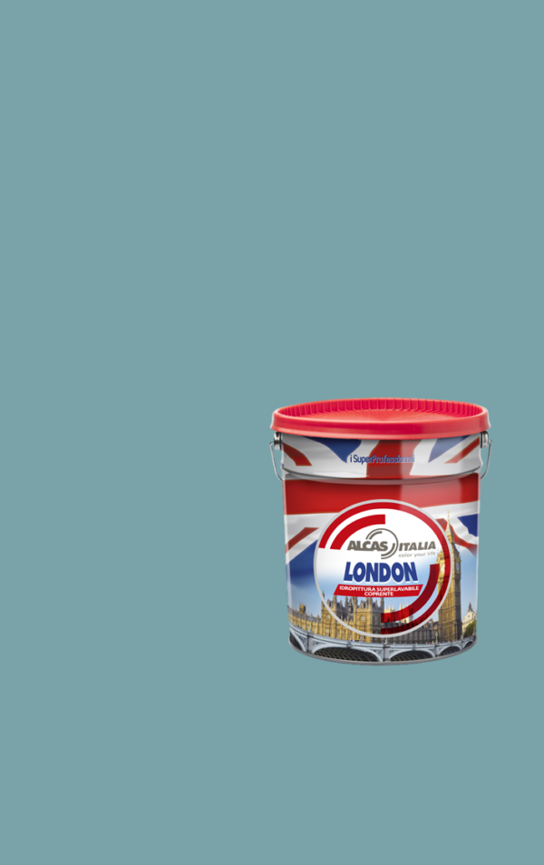 ALCAS LONDON PITTURA SUPER LAVABILE OTTIMO POTERE COPRENTE 1L 5L 14L Azzurro polare