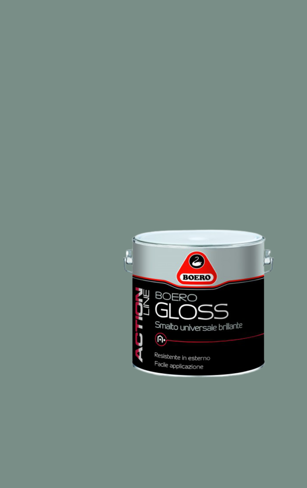 BOERO GLOSS – 0.5 Lt , 2 Lt – SMALTO UNIVERSALE BRILLANTE AL SOLVENTE Grigio chiaro