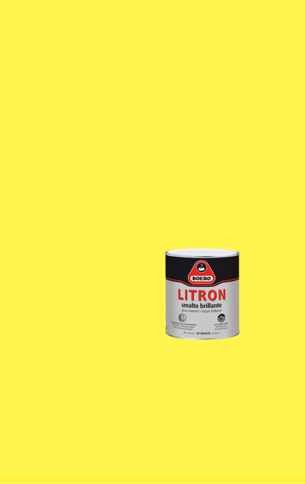 BOERO LITRON vernice pittura smalto brillante superiore pronto all’uso colore Giallo girasole