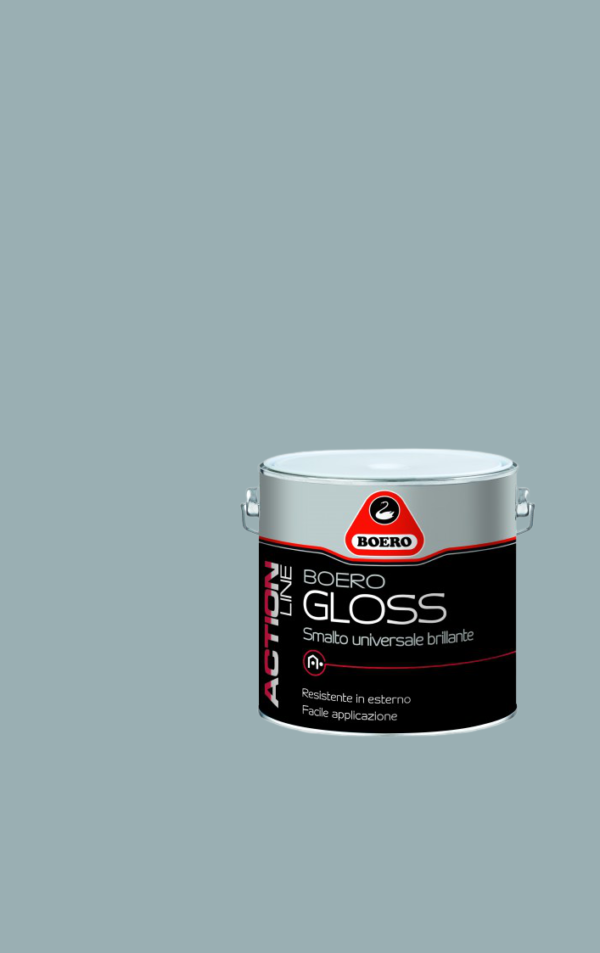 BOERO GLOSS – 0.5 Lt , 2 Lt – SMALTO UNIVERSALE BRILLANTE AL SOLVENTE Grigio ferro