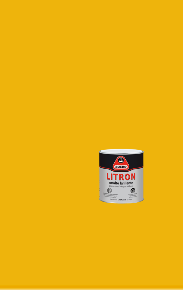 BOERO LITRON vernice pittura smalto brillante superiore pronto all’uso colore Giallo oro