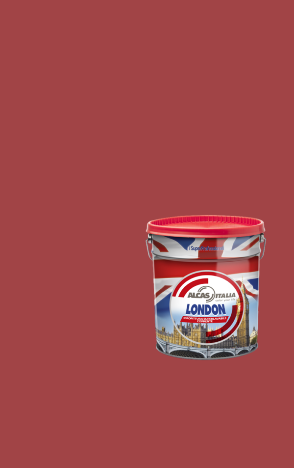 ALCAS LONDON PITTURA SUPER LAVABILE OTTIMO POTERE COPRENTE 1L 5L 14L Rosso mattone