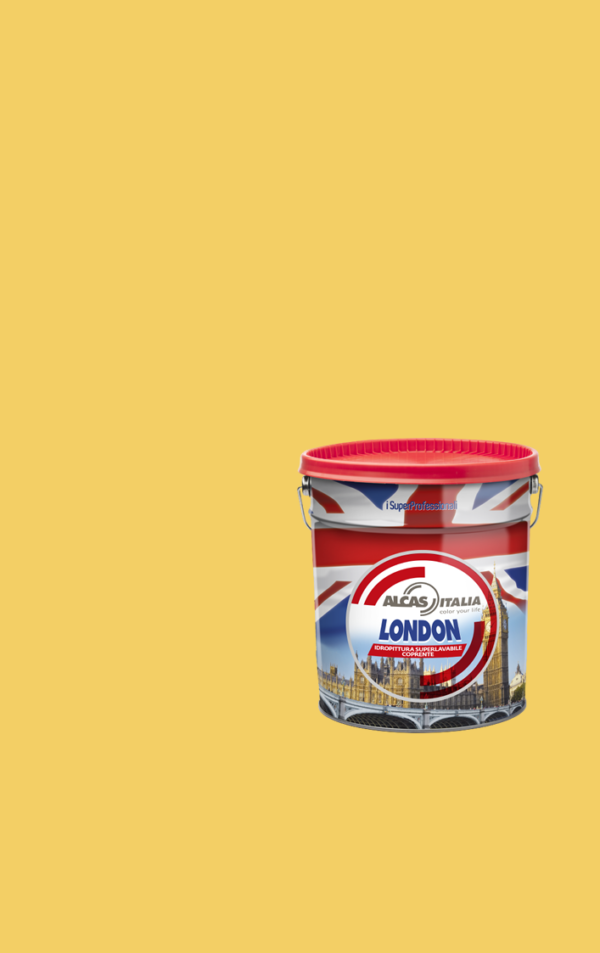 ALCAS LONDON PITTURA SUPER LAVABILE OTTIMO POTERE COPRENTE 1L 5L 14L Limoncello