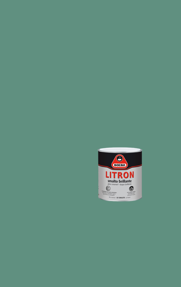 BOERO LITRON vernice pittura smalto brillante superiore pronto all’uso colore Smeraldo