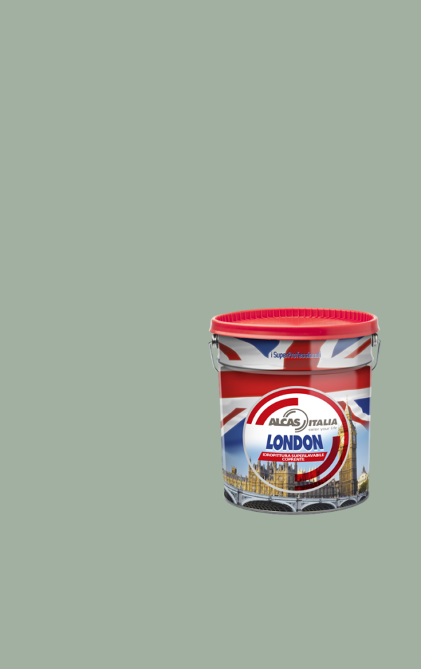 ALCAS LONDON PITTURA SUPER LAVABILE OTTIMO POTERE COPRENTE 1L 5L 14L Verde alga