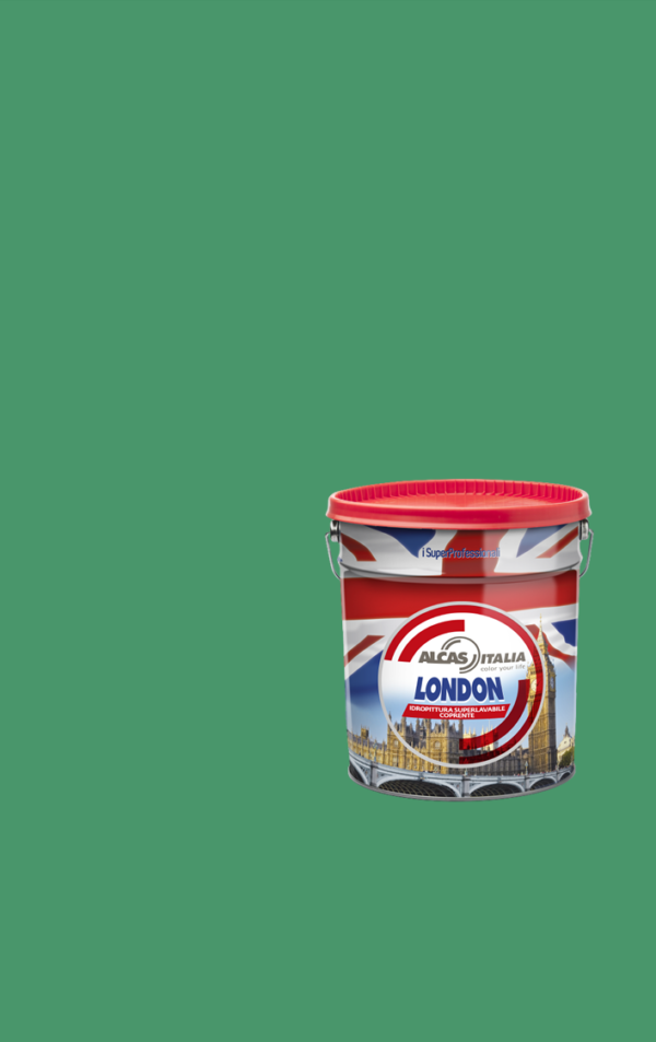 ALCAS LONDON PITTURA SUPER LAVABILE OTTIMO POTERE COPRENTE 1L 5L 14L Verde eucalipto