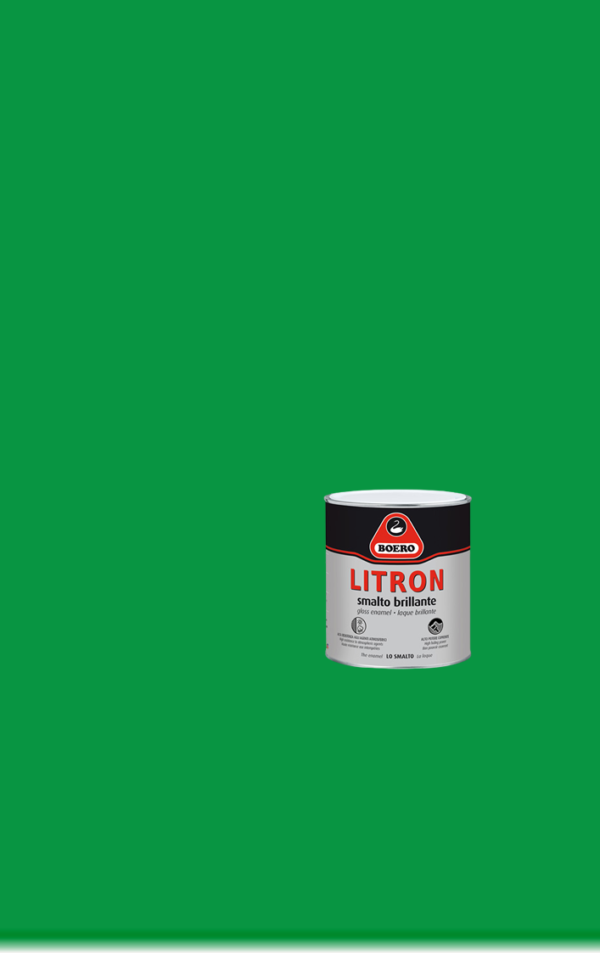 BOERO LITRON vernice pittura smalto brillante superiore pronto all’uso colore Verde primavera