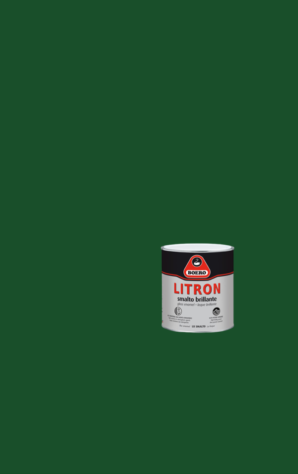 BOERO LITRON vernice pittura smalto brillante superiore pronto all’uso colore Verde vittoria