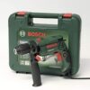 Bosch Trapano battente avvitatore 500W, mandrino autoserrante, regolazione elettronica, rivestimento Softgrip, in valigetta di plastica