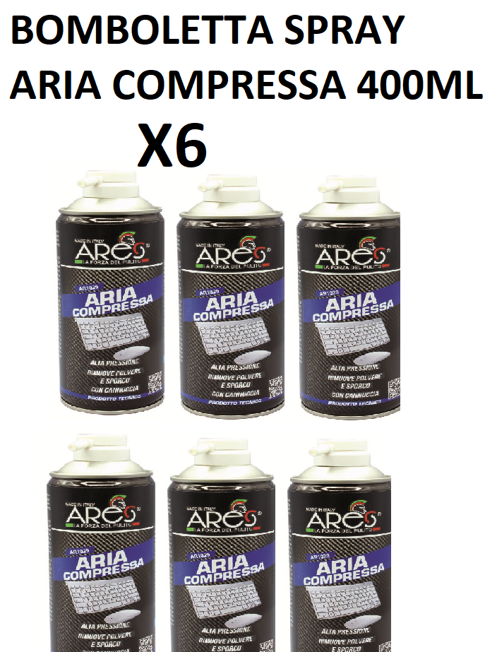Bomboletta Spray Aria Compressa Pulizia 400ml Non Infiammabile